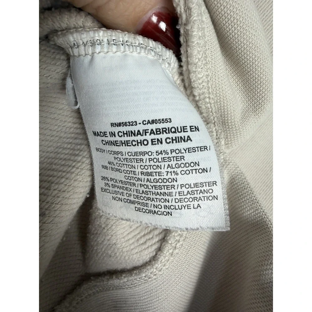Nike Cotton Terrycloth Lined‎ Logo Embossed Crew Neck Pullover Sweatshirt Large